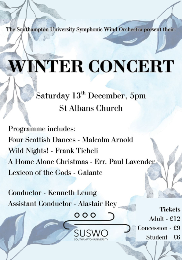 SUSWO Winter Concert Tickets 